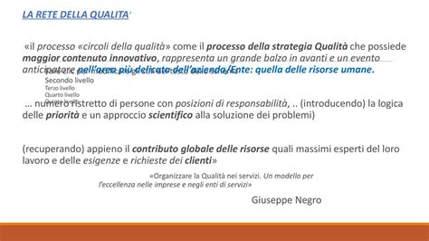 qualità richieste in un area